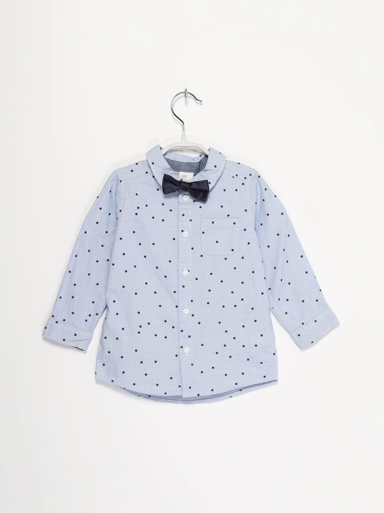 Рубашки H&M модель 0890700_синій комб. Фото