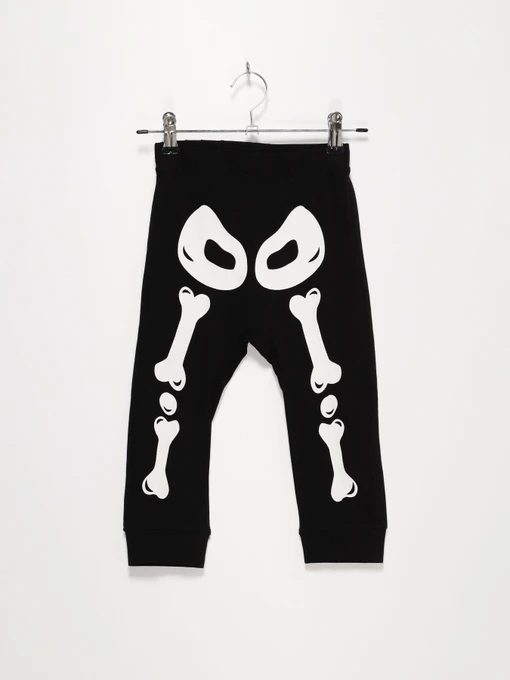Брюки H&M модель 0897912_чорний з білим Фото