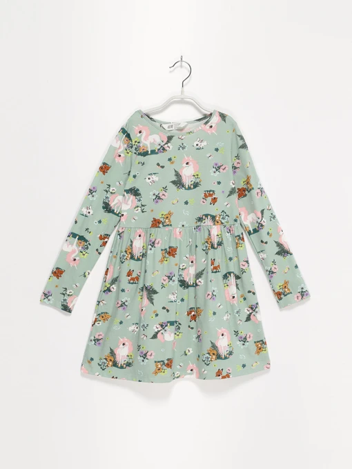 Платья H&M модель 0929076_зелений комб. Фото