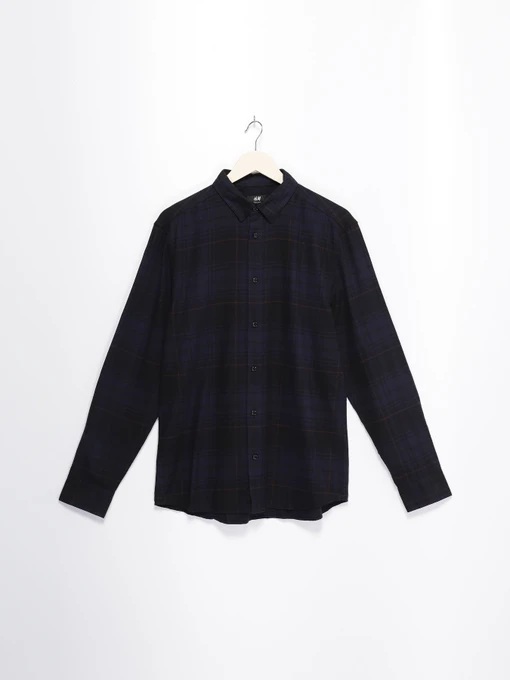 Рубашки H&M модель 0404551_чорний комб. Фото