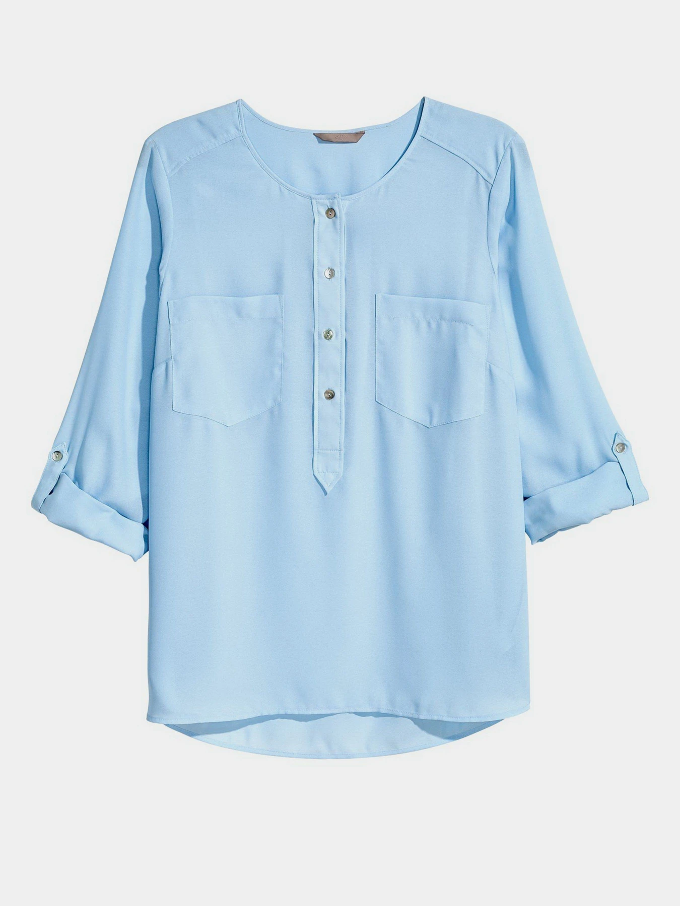 Рубашки H&M модель 0421044_блакитний Рубашки H&M модель 0421044_блакитний Фото