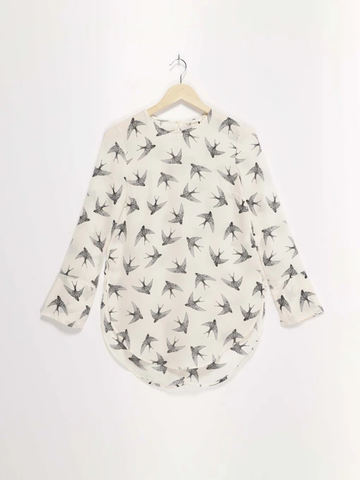 Рубашки H&M модель 0421249_білий комб. Фото