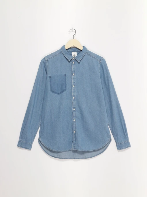 Рубашки H&M модель 0445885_синій Фото