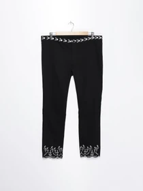 Брюки H&M модель 0476558_чорний з білим Фото