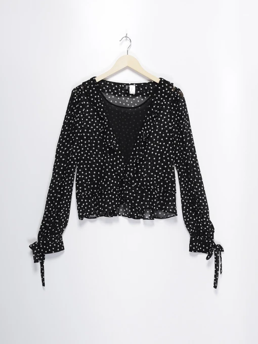 Рубашки H&M модель 0496411_чорний з білим Фото