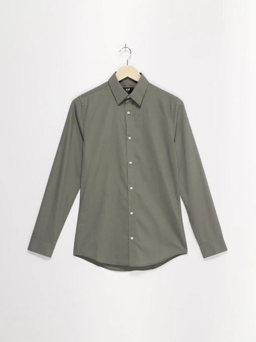 Рубашки H&M модель 0501616_хакі Фото