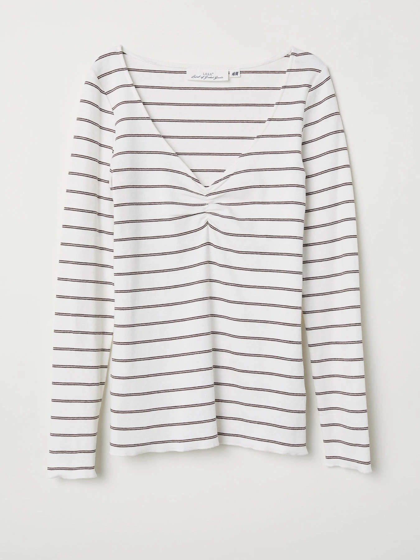 Худі та світшоти H&M модель 0651330_білий з т.коричневим Фото