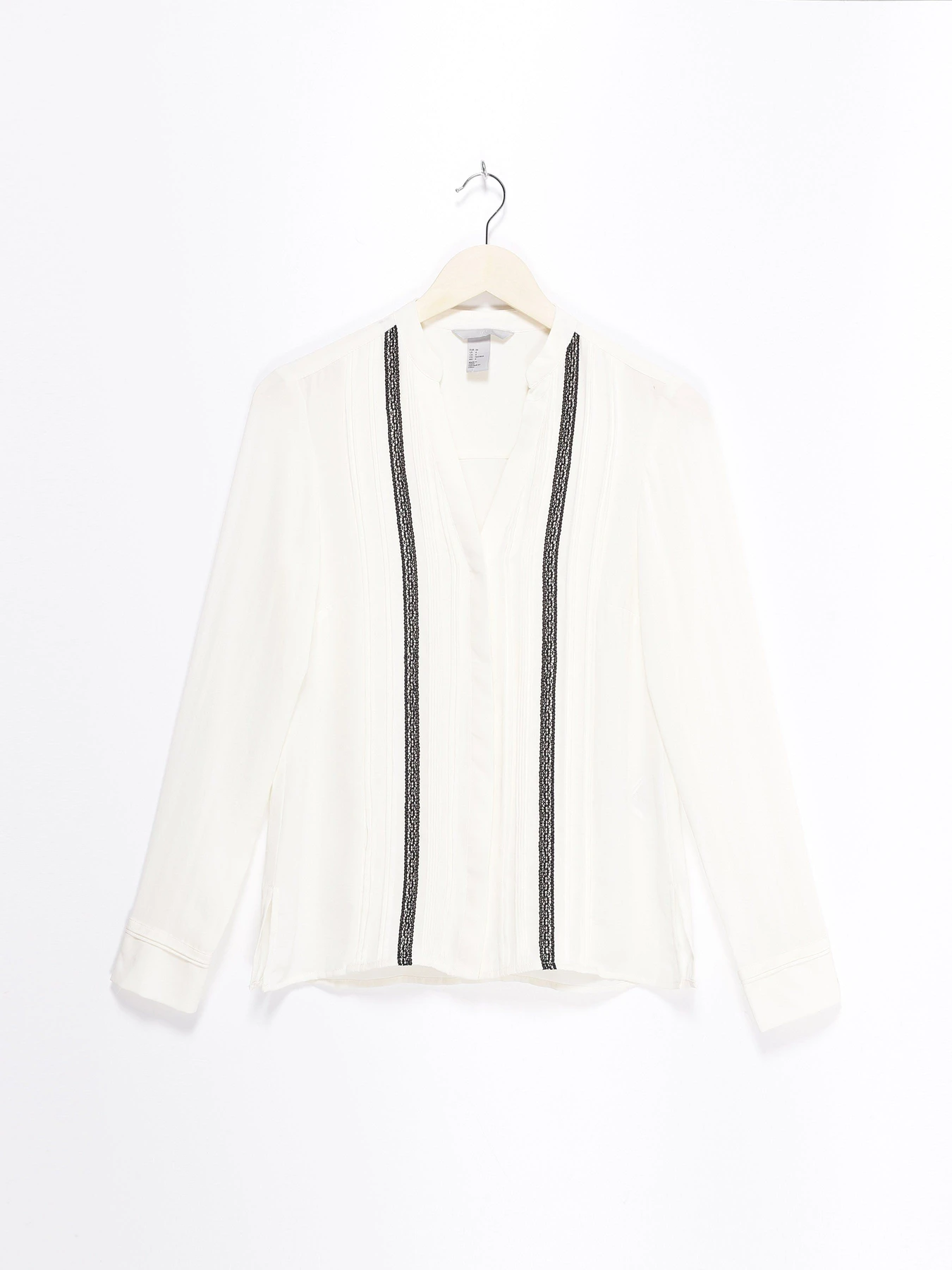 Рубашки H&M модель 0502656_молочний з чорним Рубашки H&M модель 0502656_молочний з чорним Фото