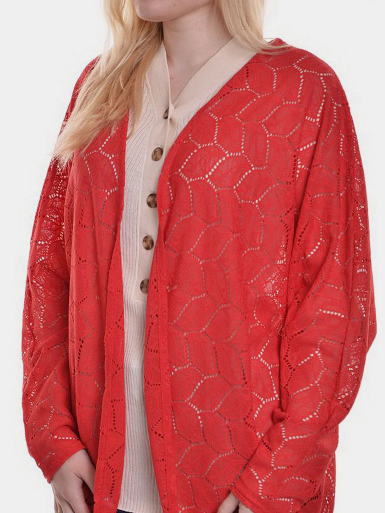 Свитры и кардиганы H&M модель 0584940_червоний Свитры и кардиганы H&M модель 0584940_червоний Фото