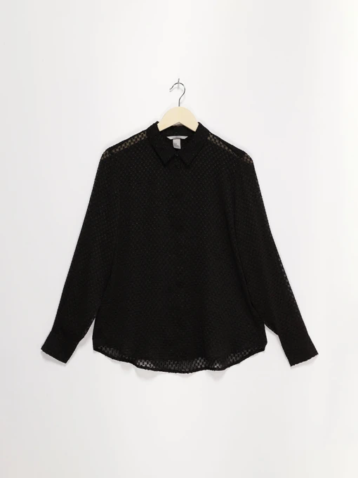 Рубашки H&M модель 0610730_чорний Фото