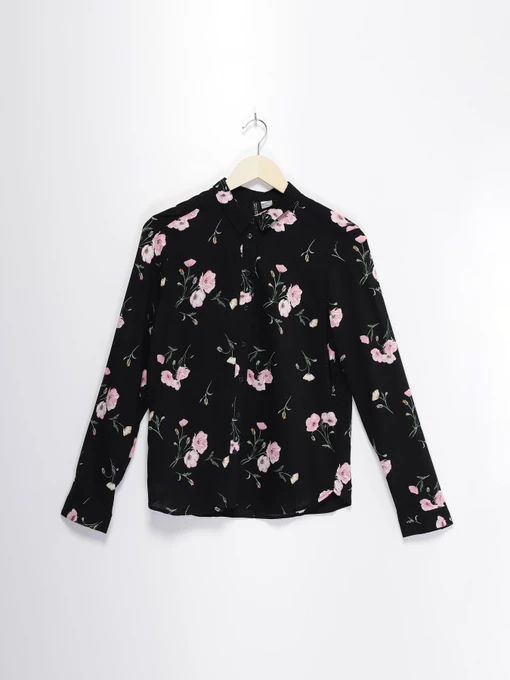 Рубашки H&M модель 0689389_чорний комб. Фото