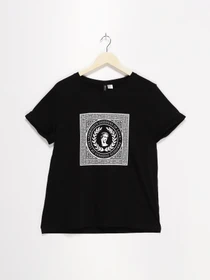 Футболки и поло H&M модель 0708230_чорний з білим Фото