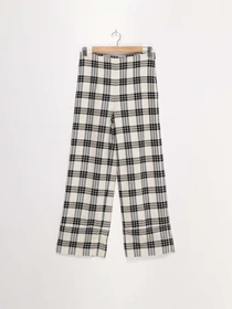 Брюки H&M модель 0725354_білий з чорним Фото