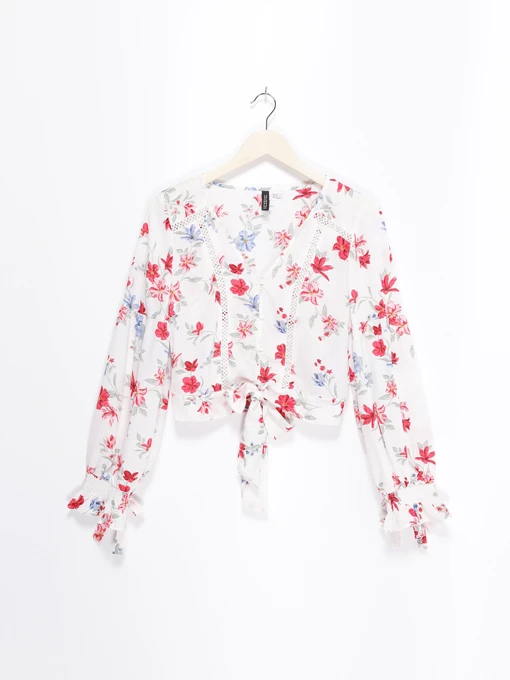 Рубашки H&M модель 0752373_білий комб. Фото