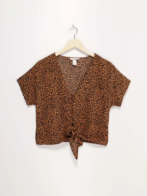 Рубашки H&M модель 0760975_коричневий з чорним Фото