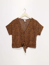 Рубашки H&M модель 0760975_коричневий з чорним Фото