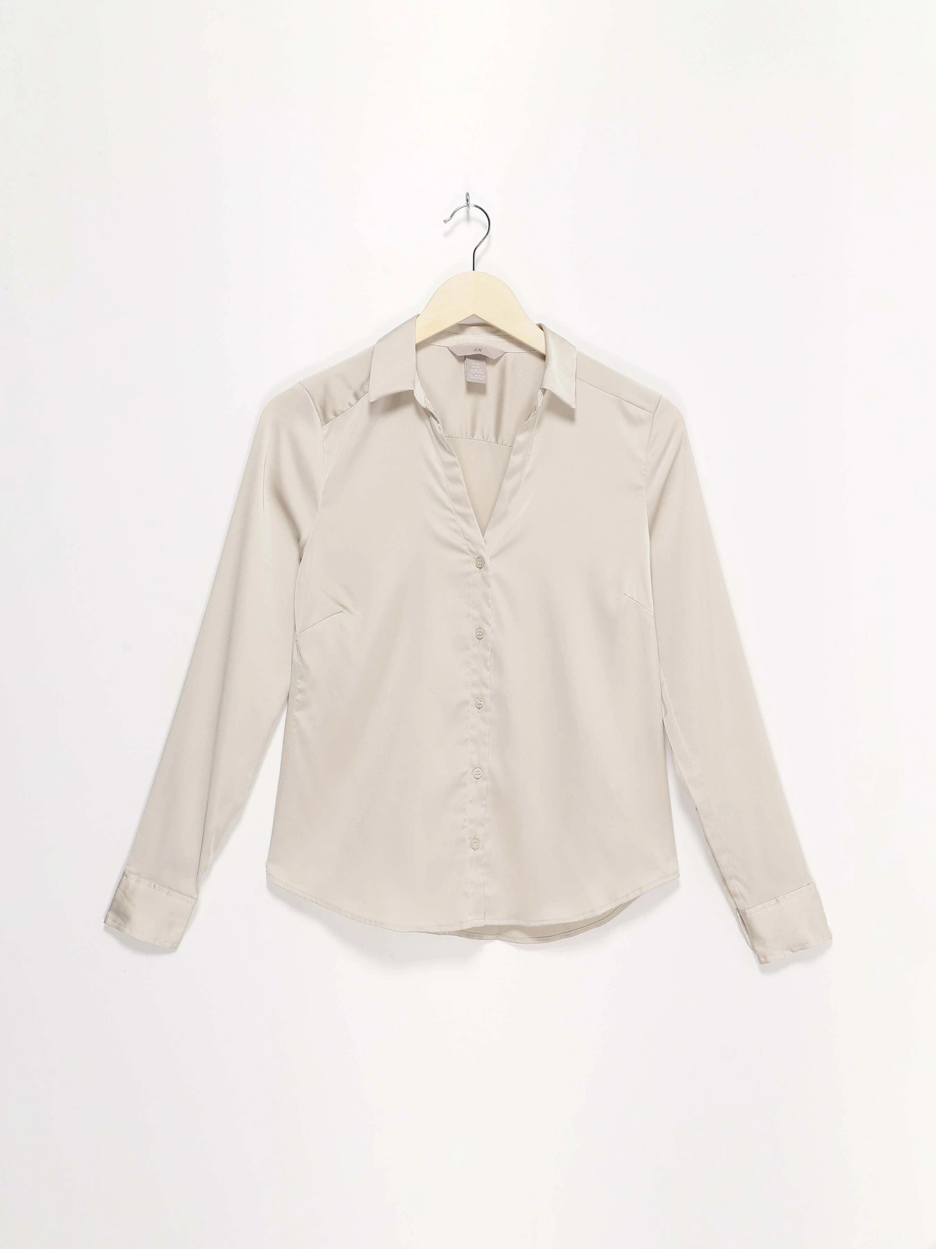 Рубашки H&M модель 0762846_с.бежевий Рубашки H&M модель 0762846_с.бежевий Фото
