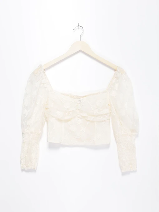 Рубашки H&M модель 0888473_бежевий Фото