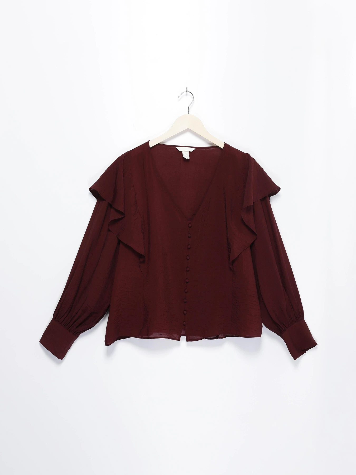 Рубашки H&M модель 0923755_т.бордовий Рубашки H&M модель 0923755_т.бордовий Фото
