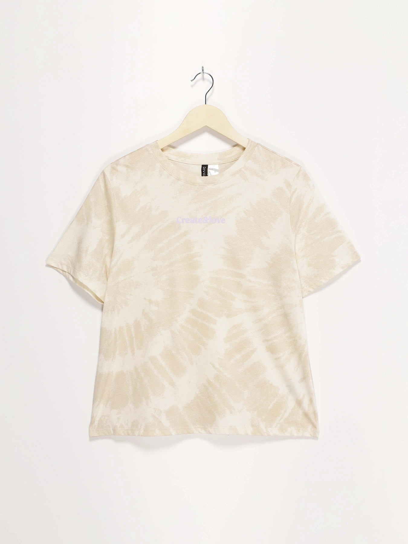 Футболки і поло H&M модель 0926694_бежевий комб. Футболки і поло H&M модель 0926694_бежевий комб. Фото