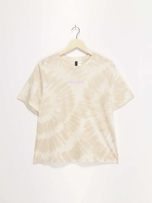 Футболки и поло H&M модель 0926694_бежевий комб. Фото