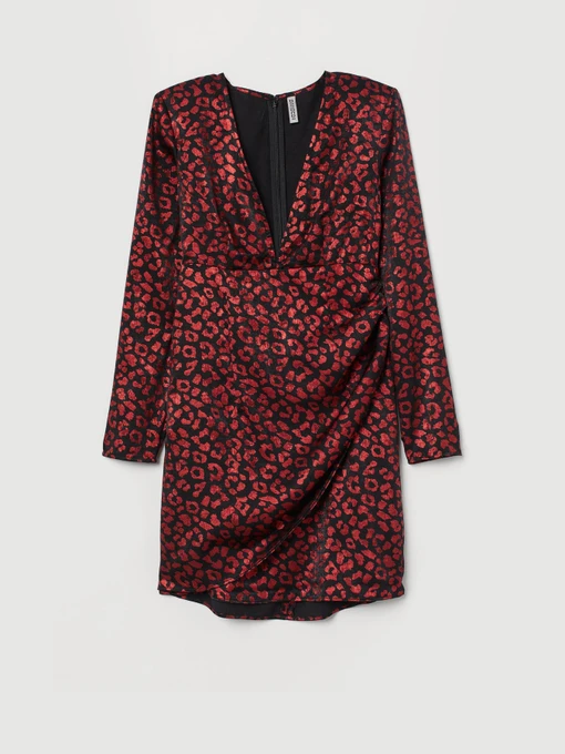 Платья H&M модель 0765210_чорний з червоним Фото