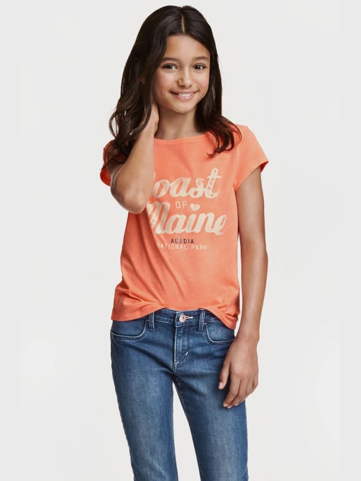 Футболки и поло H&M модель 03202470_помаранчевий комб. Фото