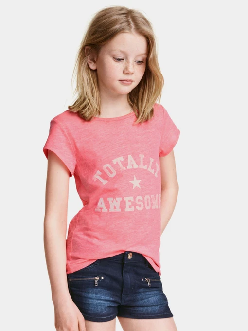 Футболки и поло H&M модель 0387220_рожевий з білим Фото
