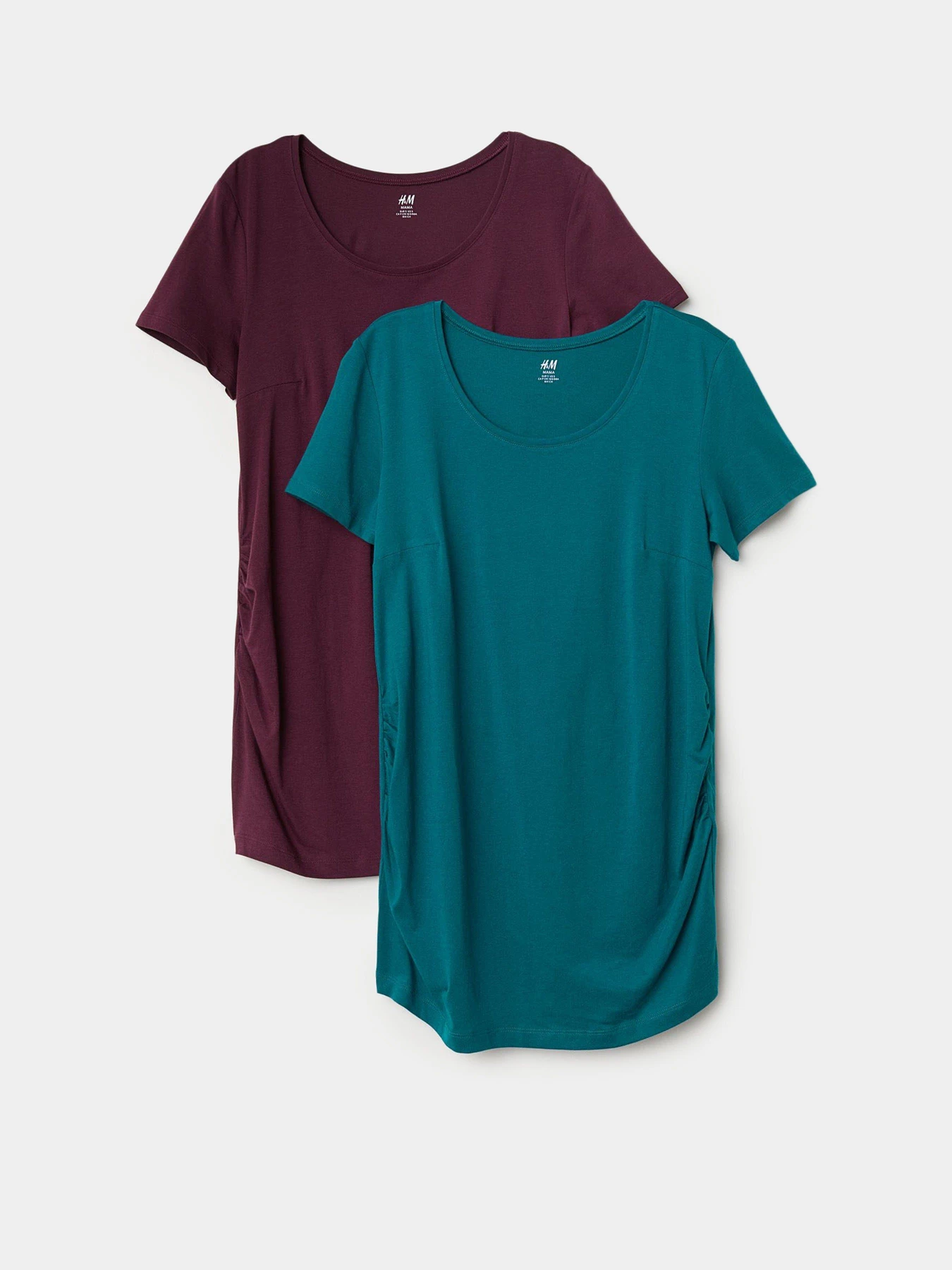 Футболки и поло H&M модель 0433444_бордовий з бірюзовим Фото