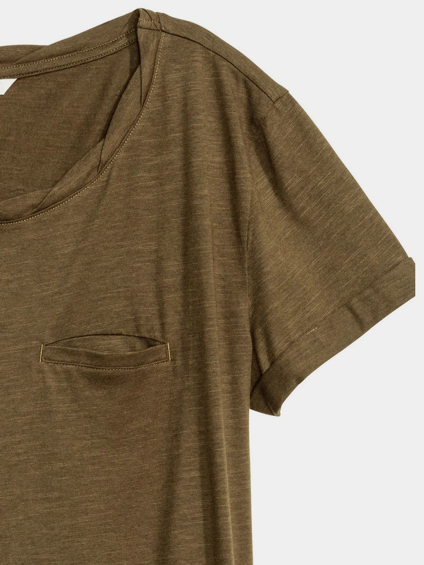 Футболки и поло H&M модель 0439577_хакі Футболки и поло H&M модель 0439577_хакі Фото