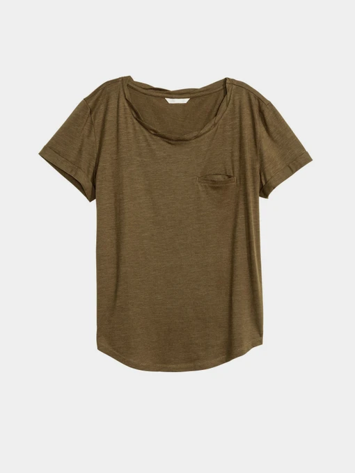 Футболки и поло H&M модель 0439577_хакі Фото