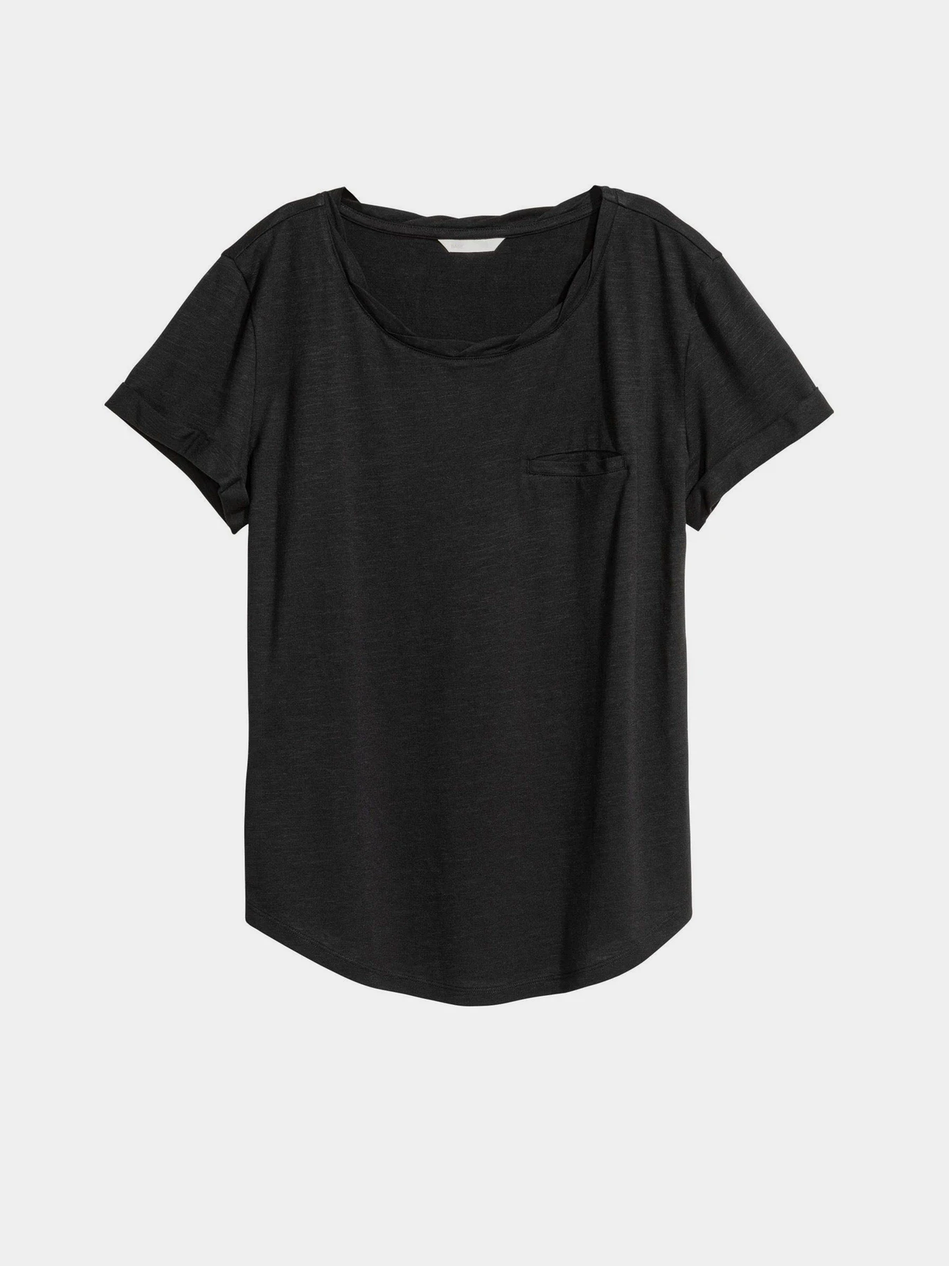 Футболки и поло H&M модель 0439577_чорний Футболки и поло H&M модель 0439577_чорний Фото