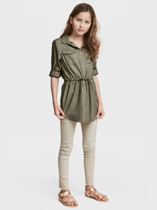 Брюки H&M модель 0449045_бежевий Фото