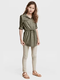 Брюки H&M модель 0449045_бежевий Фото