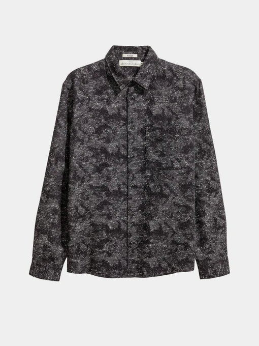 Рубашки H&M модель 0454588_чорний комб. Фото