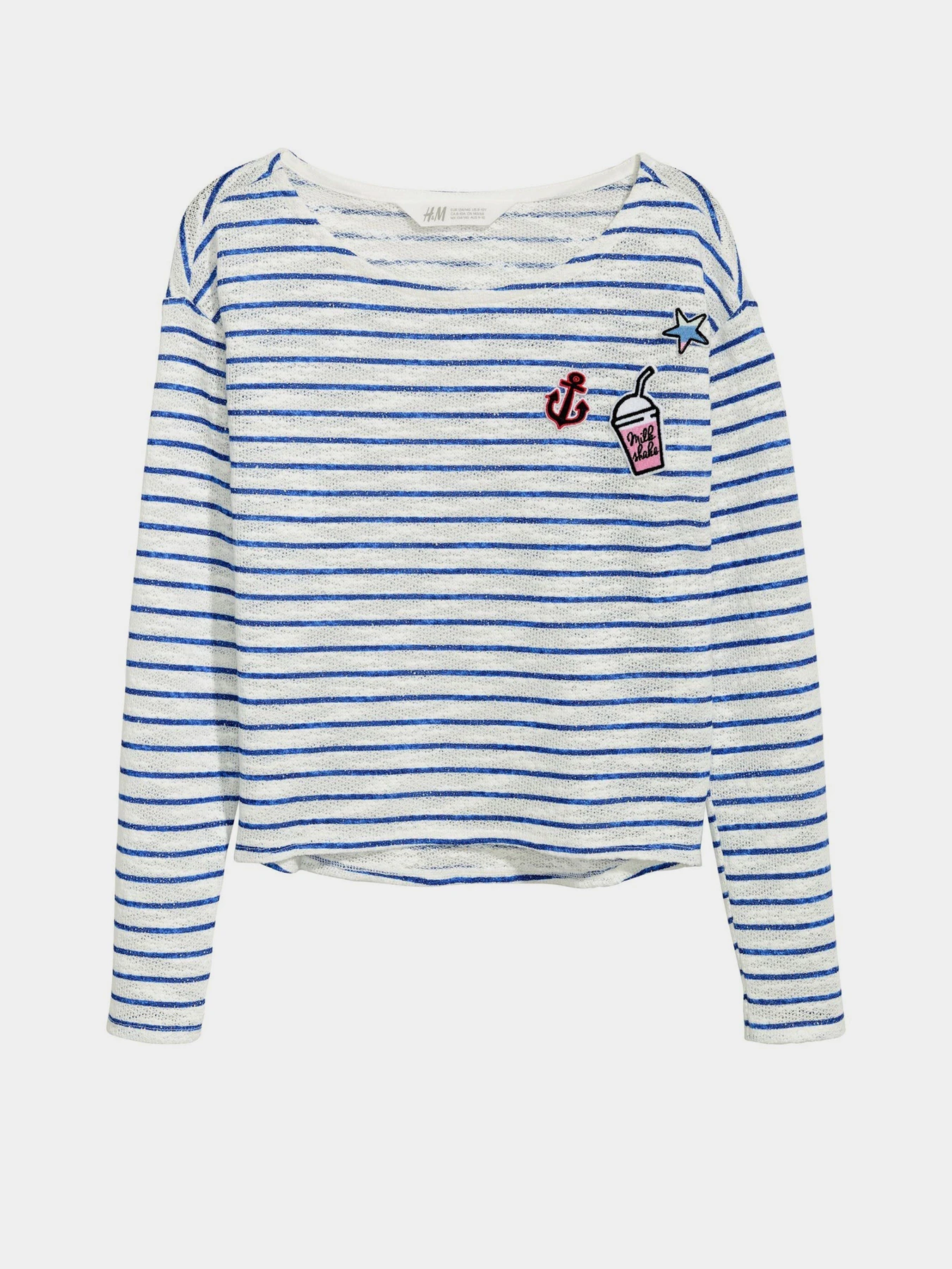 Худи и свитшоты H&M модель 0478360_білий з синім Худи и свитшоты H&M модель 0478360_білий з синім Фото