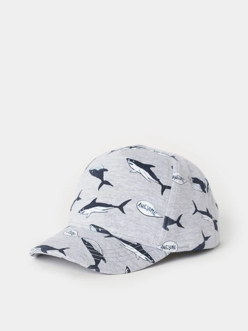 Шапки та кепки H&M модель 0696356_сірий з т.синім Фото