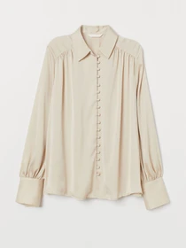Рубашки H&M модель 0790786_с.бежевий Фото