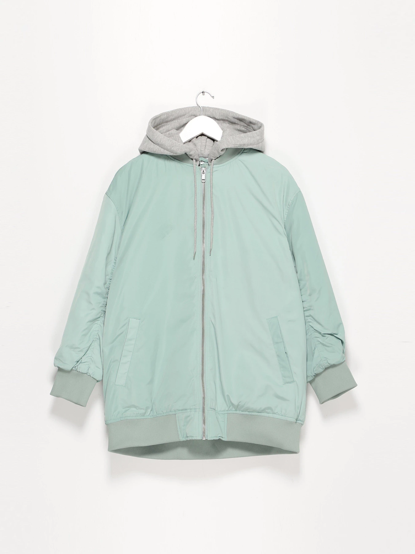 Куртки и дубленки H&M модель 0793731_бірюзовий з сірим Куртки и дубленки H&M модель 0793731_бірюзовий з сірим Фото