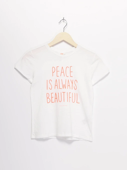 Футболки и поло H&M модель 0619784_білий з помаранчевим Фото