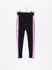Брюки H&M модель 06571651_чорний з рожевим Фото