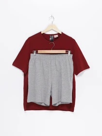Одяг для дому та сну H&M модель 0691683_бордовий з сірим Фото