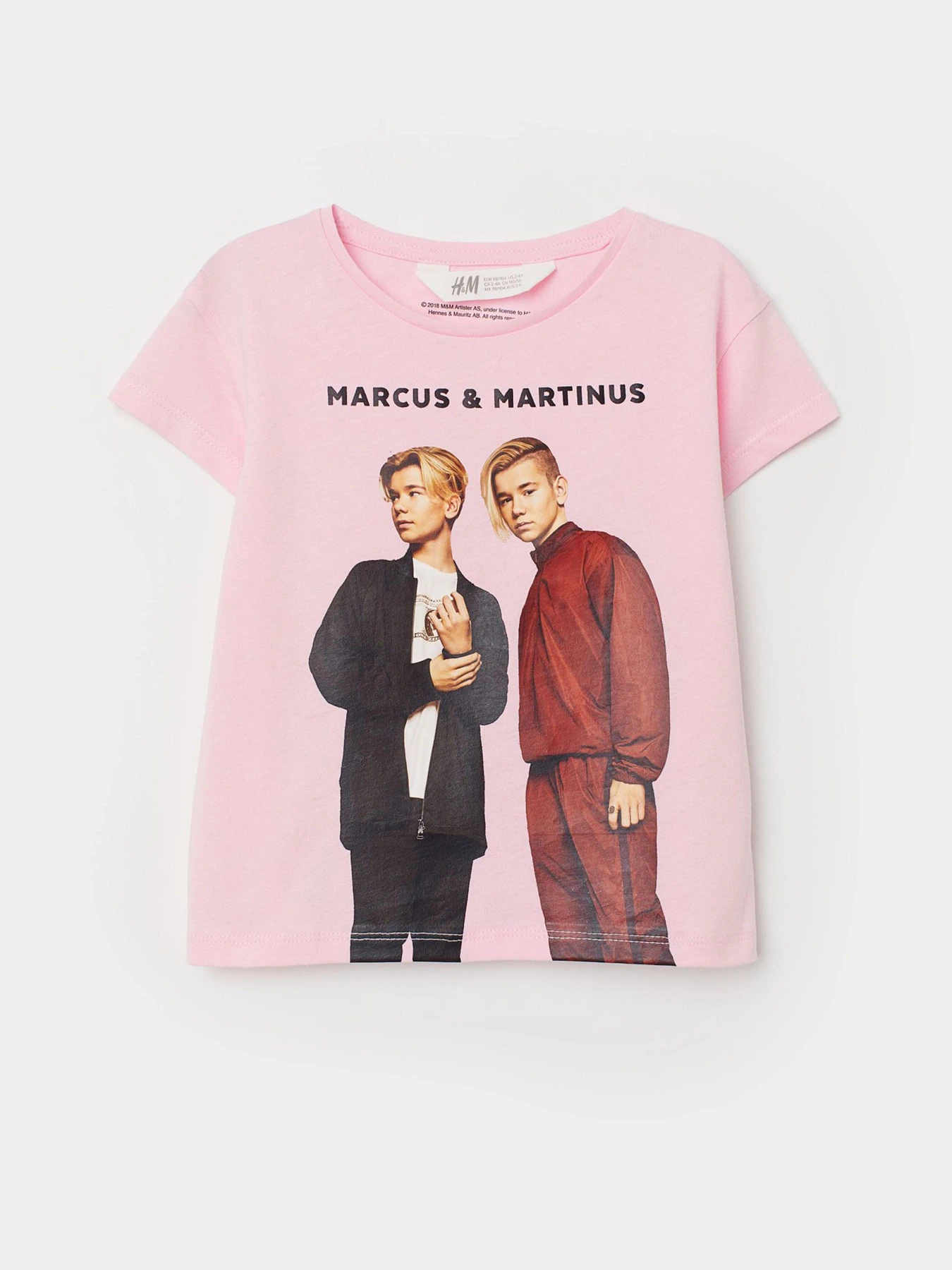 Футболки и поло H&M модель 0706464_рожевий комб. Фото