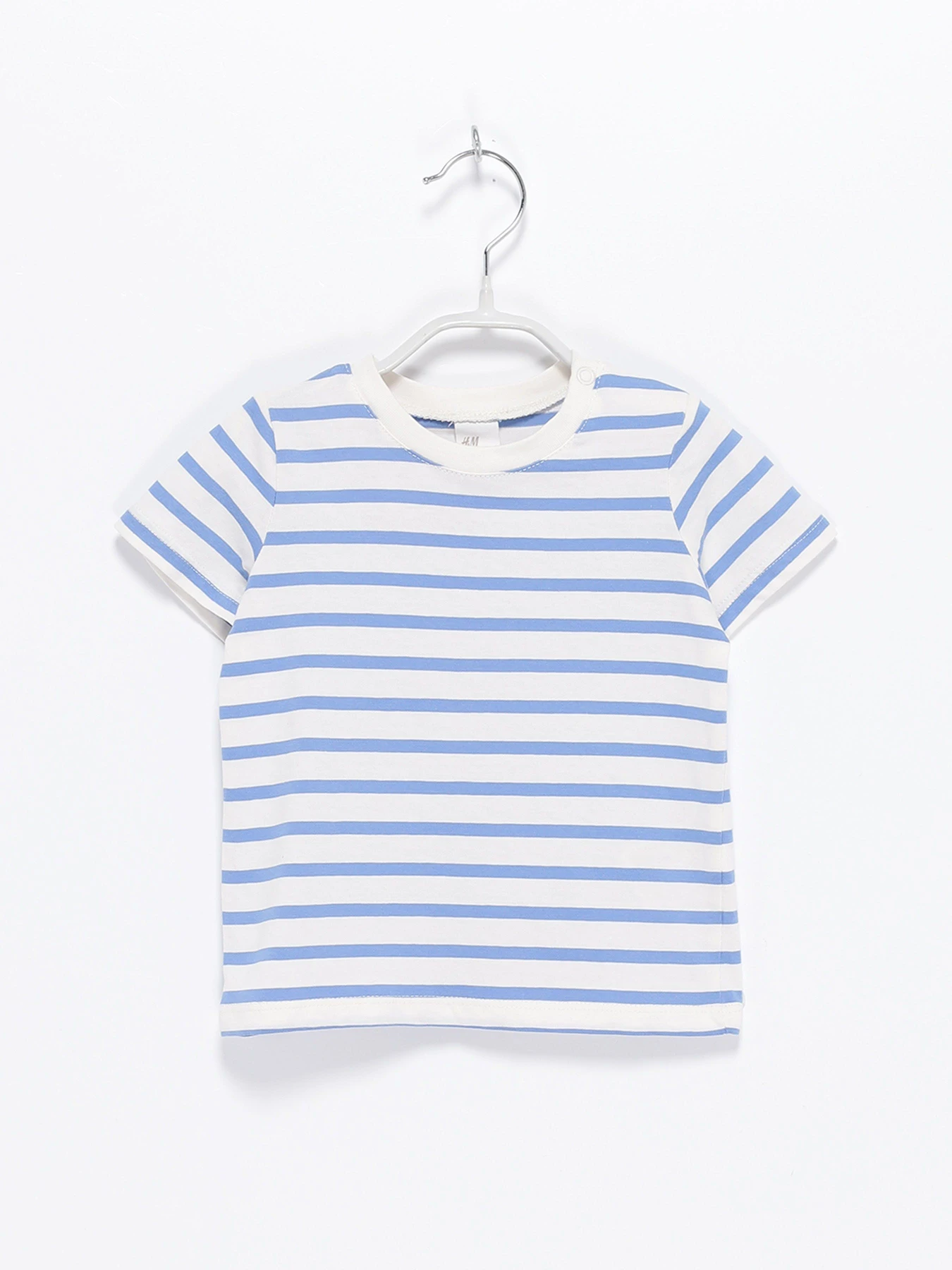 Футболки і поло H&M модель 0725787_білий з блакитним Фото