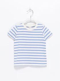 Футболки і поло H&M модель 0725787_білий з блакитним Фото