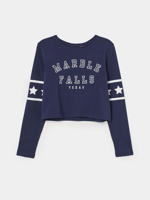 Худі та світшоти H&M модель 0747395_т.синій з білим Фото