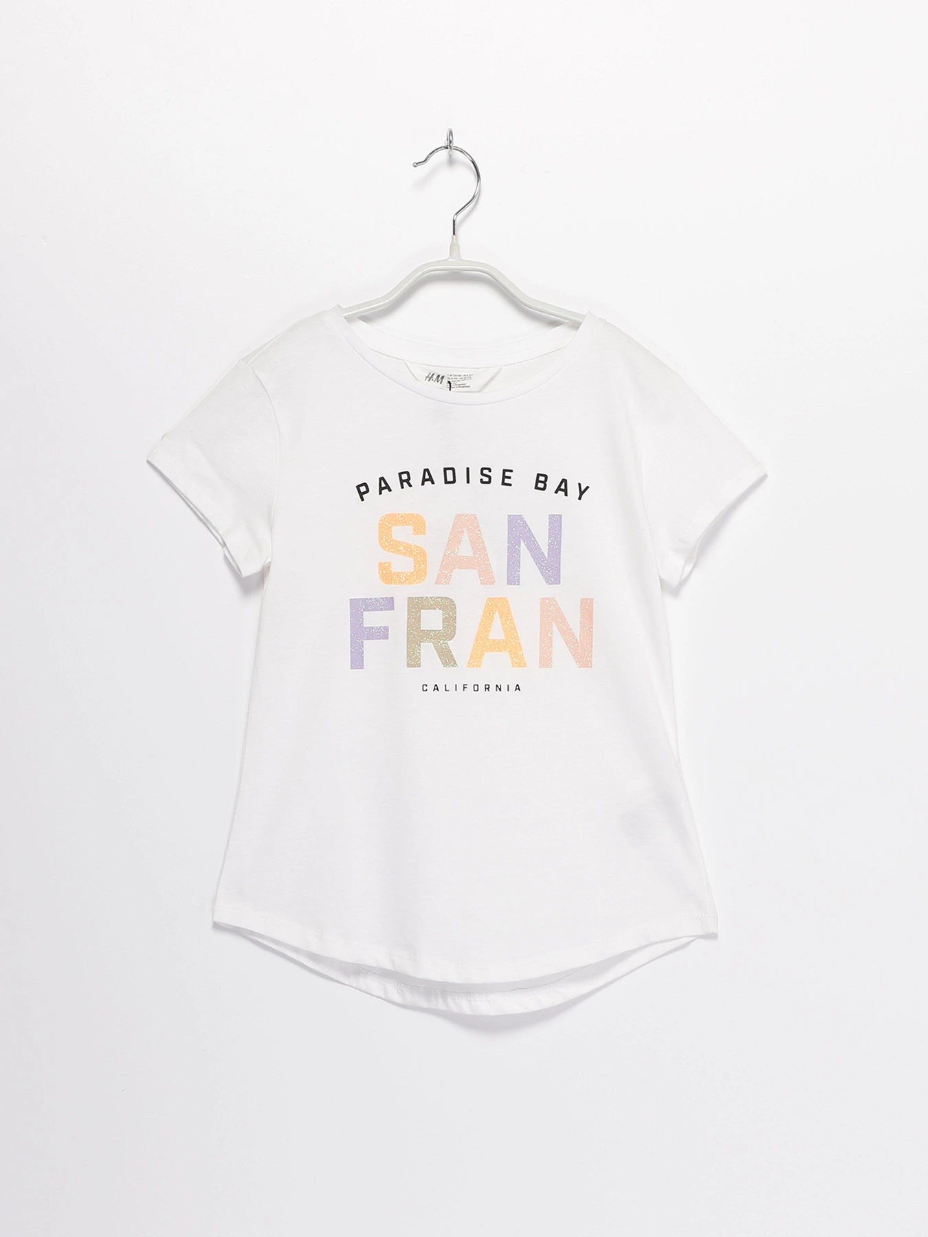 Футболки і поло H&M модель 0804741_білий комб. Футболки і поло H&M модель 0804741_білий комб. Фото