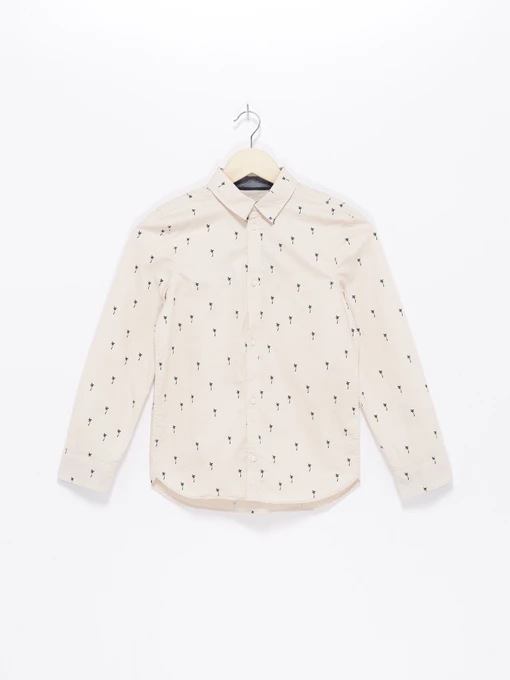 Рубашки H&M модель 0813060_с.бежевий комб. Фото