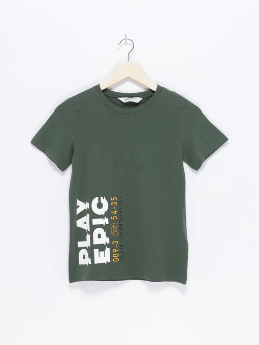 Футболки и поло H&M модель 0866945_хакі комб. Фото