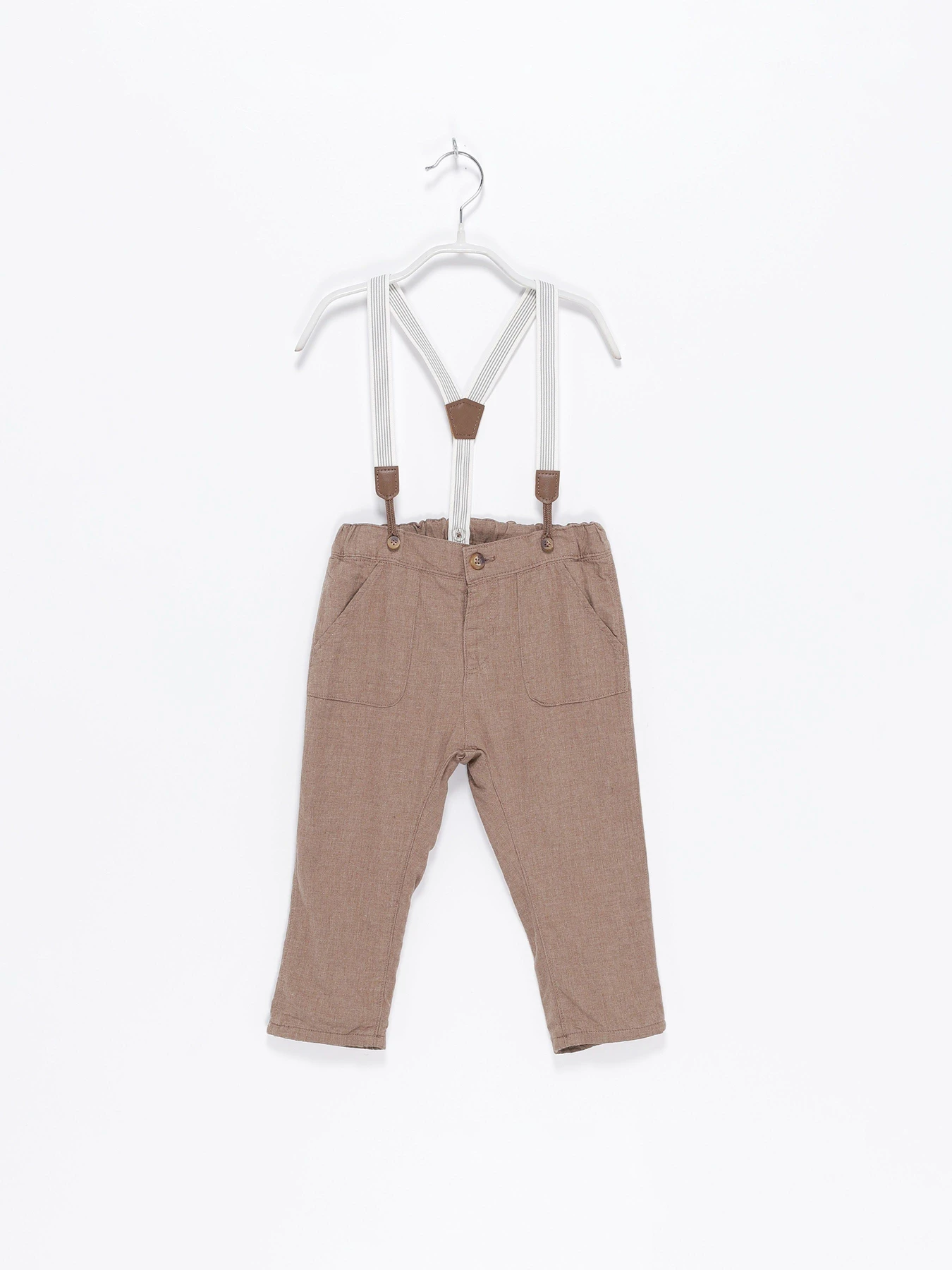 Брюки H&M модель 0931778_бежевий Фото